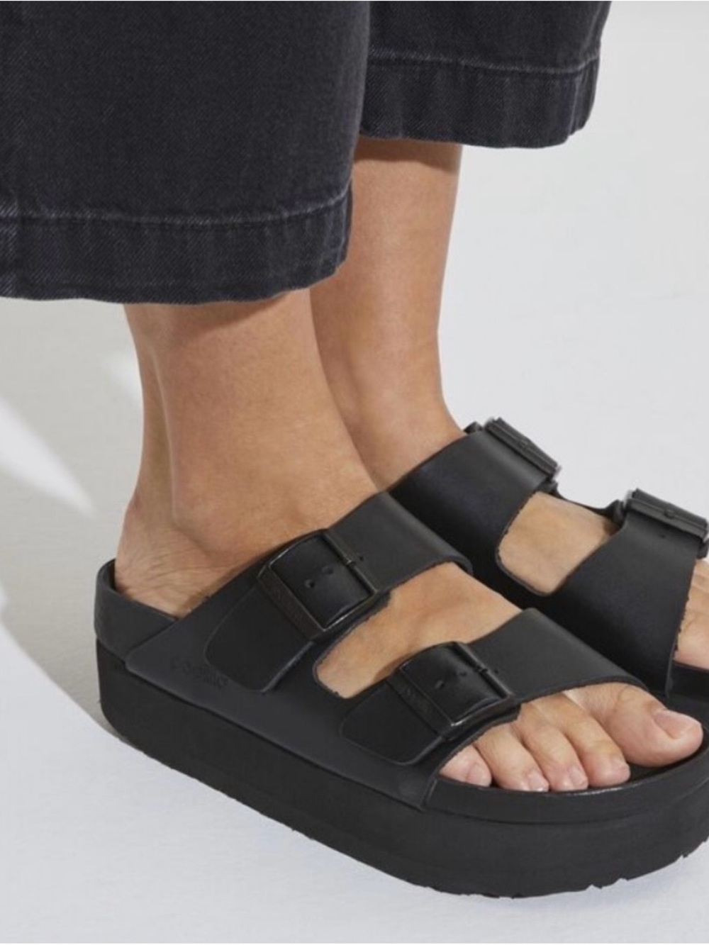 Papillio Black Double Buckle Slide